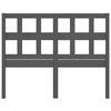 vidaXL Bed Headboard Grey 185.5x4x100 cm Solid Wood Pine