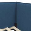 vidaXL Corner Bed Frame with Headboard Blue 90 cm x 190 cm Velvet