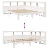 vidaXL Bookcase Bed without Mattress White 140x190 cm Solid Wood Pine