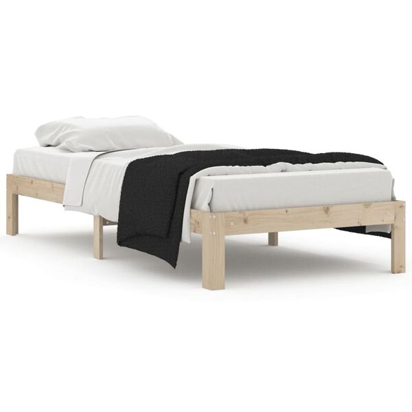 vidaXL Bed Frame without Mattress Solid Wood Pine 90x200cm