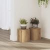 vidaXL Plant Stand 2 pcs Oak 15 x 15 x 20 cm Engineered Wood