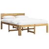 vidaXL Double Bed Frame with Headboard ROSTOCK White 150 x 200 cm