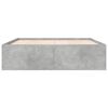 vidaXL Bed Frame without Mattress Concrete Grey 200x200 cm