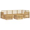 vidaXL Outdoor Sofa Set 7 pcs White Polyester