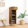 vidaXL Shoe Cabinet Smoked Oak 30x35x105 cm Engineered Wood