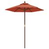 vidaXL Garden Parasol with Wooden Pole Terracotta 196x231 cm