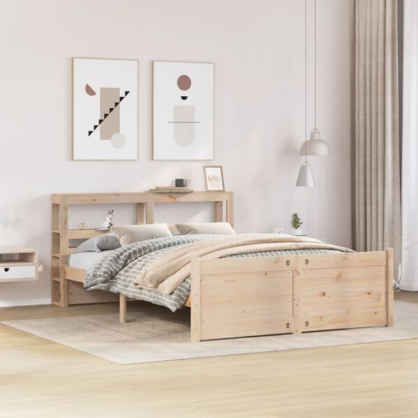 vidaXL Bed Frame with Headboard without Mattress 120x190 cm Small Double
