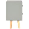 vidaXL Bedside Cabinets 2 pcs Grey 40x30x50 cm Solid Pinewood