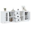 vidaXL Sideboards 3 pcs High Gloss White Engineered Wood