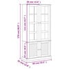 vidaXL Glass Display Cabinet VIGO 85x35x170 cm Solid Wood Pine