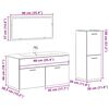 vidaXL 3 Piece Bathroom Furniture Set Old Wood Engineered Wood