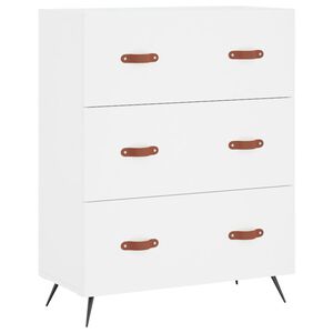 vidaXL Chest of Drawers White 69.5x34x90 cm Engineered Wood