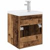 vidaXL Sink Cabinet with Built-in Basin and Faucet Old Wood