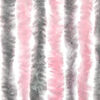 vidaXL Fly Curtain Silver Grey and Pink 100x200 cm Chenille