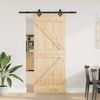 vidaXL Sliding Door with Hardware Set 85x210 cm Solid Wood Pine