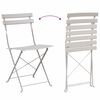 vidaXL Garden Folding Chair Folding 2 pcs Beige 42 x 46 x 82cm Metal