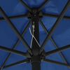 vidaXL Garden Parasol with LED Lights and Aluminium Pole 270 cm Azure Blue