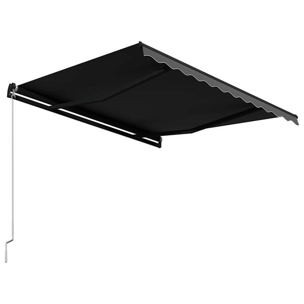 vidaXL Manual Retractable Awning 350x250 cm Anthracite