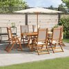 vidaXL 7 Piece Garden Dining Set Solid Wood Acacia and Textilene