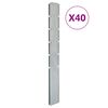 vidaXL Garden Fence Posts 40 pcs Silver 160 cm&nbsp;Galvanised Steel