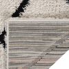 vidaXL Shaggy Rug High Pile Black and Cream 160x230 cm