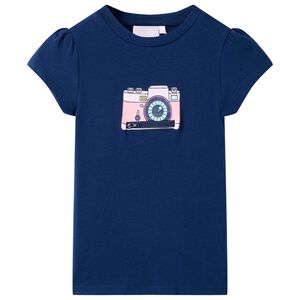 vidaXL Kids' T-shirt Navy 116