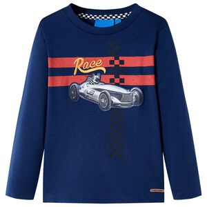 vidaXL Kids' T-shirt with Long Sleeves Navy 104
