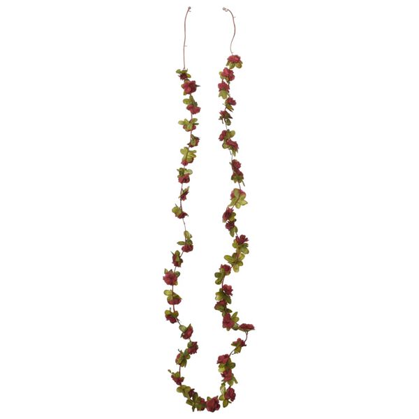 vidaXL Christmas Flower Garlands 6 pcs Wine Red 250 cm