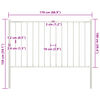 vidaXL Fence Panel with Posts Powder-coated Steel 1.81x1 m White