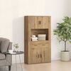vidaXL Highboard Artisan oak 80 x 33 x 150 cm Engineered wood