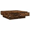vidaXL Coffee Table Smoked Oak 90x90x28 cm Engineered Wood