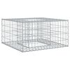 vidaXL Gabion Raised Bed Silver 80 x 80 x 40 cm Galvanised Steel