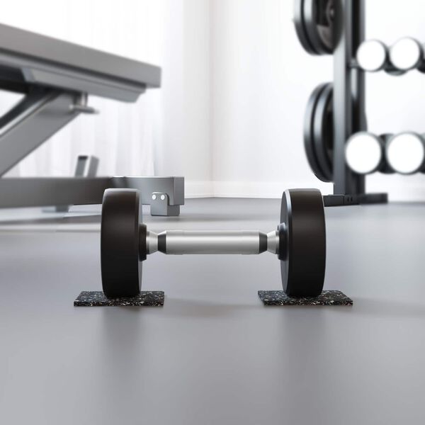 vidaXL Rubber Roller Black Rubber