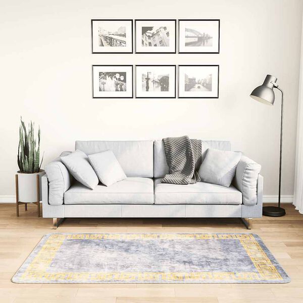 vidaXL Rug Washable 80x150 cm Grey
