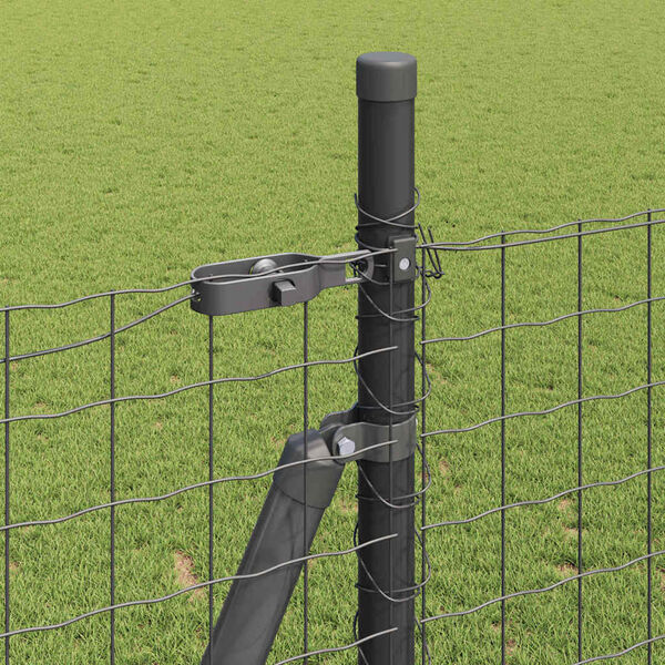 vidaXL Fence Posts Manual 7 pcs Grey Ø32mm 160 cm Galvanised steel