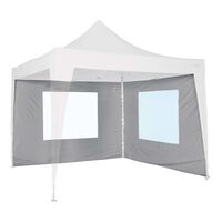 Bo-Camp Side Wall for Party Shelter with Window Grey 3x3 m