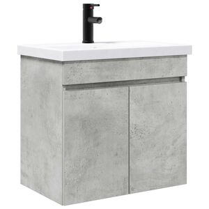 vidaXL Bathroom Vanity Unit with Tap Concrete Grey 61 x 40 x 74.5 cm