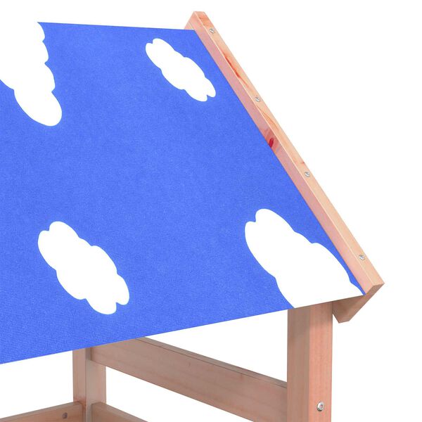 vidaXL Play Tower Brown 110.5 x 52.5 x 215 cm Solid Douglas Wood