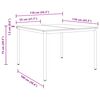 vidaXL Dining Tables 110 x 110 x 75 cm METAL