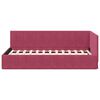 vidaXL Corner Bed Frame with Headboard Wine Red 100 cm x 200 cm Velvet