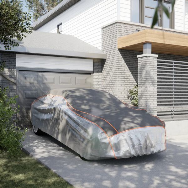 vidaXL Car Cover for Sedan Hail Protection Full XXL Grey and Silver