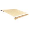 vidaXL Awning Top Sunshade Canvas Orange & White 3.5x2.5 m