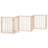 vidaXL Dog Gate with Door Foldable 12 Panels 600 cm Poplar Wood