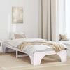 vidaXL Bed Frame White 80 x 200 cm Solid Pine Wood