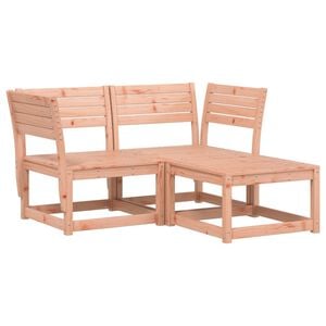 vidaXL 3 Piece Garden Sofa Set Solid Wood Douglas