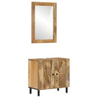 vidaXL 2 Piece Bathroom Cabinet Set Solid Wood Mango