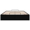 vidaXL Ottoman Bed Frame without Mattress Black Double Faux Leather