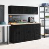 vidaXL Garage Wall Cabinet Black Engineered Wood