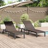 vidaXL Sunbed with Cushion 3 pcs Brown 40 x 39 x 40.5cm Poly Rattan