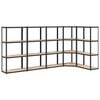 vidaXL 4-Layer Shelves 5 pcs Anthracite Steel&Engineered Wood